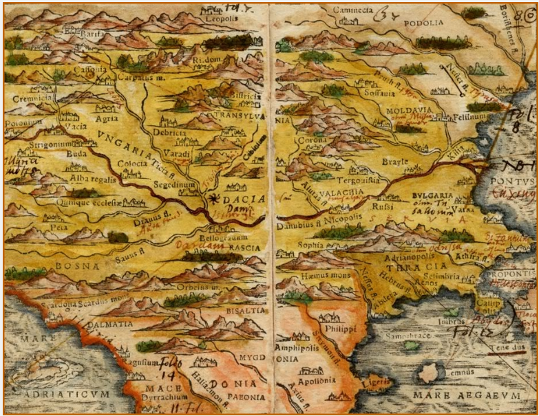 harta veche a lui Honterus